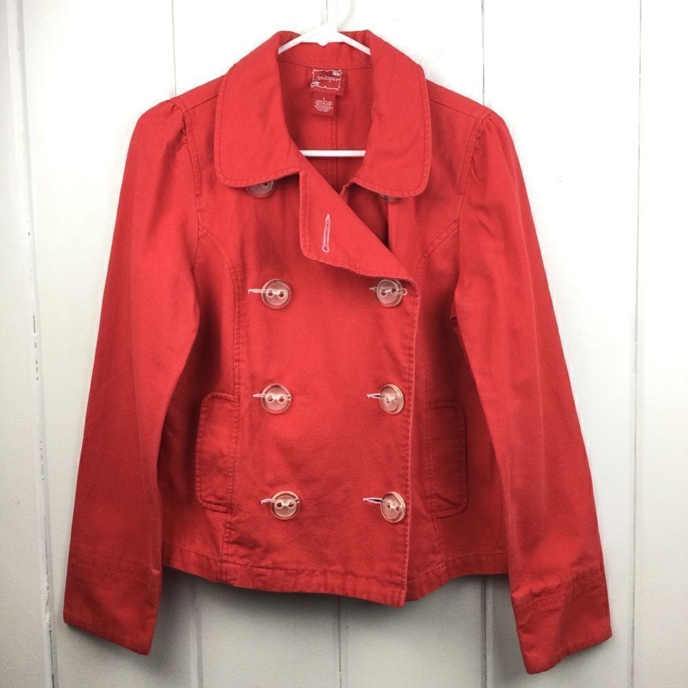 Periscope‎ Red Double Breasted Blazer Jacket - Large